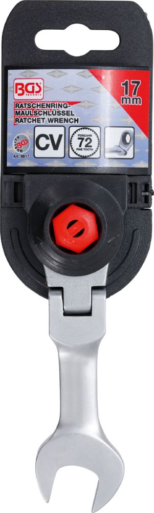 Produktbild BGS Ratschenring Maulschlüssel 17 mm kurz abwinkelbar bild 2