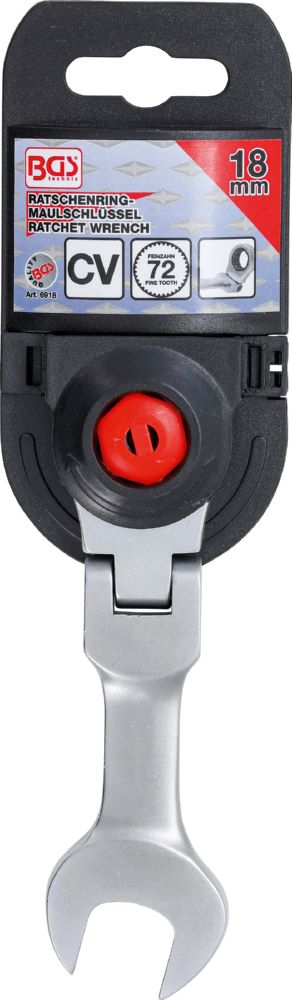 Produktbild BGS Ratschenring Maulschlüssel 18 mm kurz abwinkelbar bild 2
