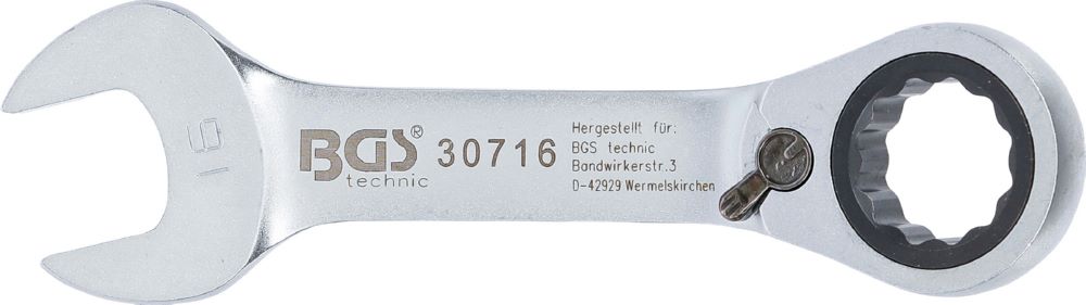 Produktbild BGS Ratschenring Maulschlüssel 16 mm kurz umschaltbar bild 3