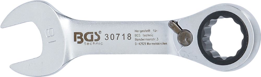 Produktbild BGS Ratschenring Maulschlüssel 18 mm kurz umschaltbar bild 3