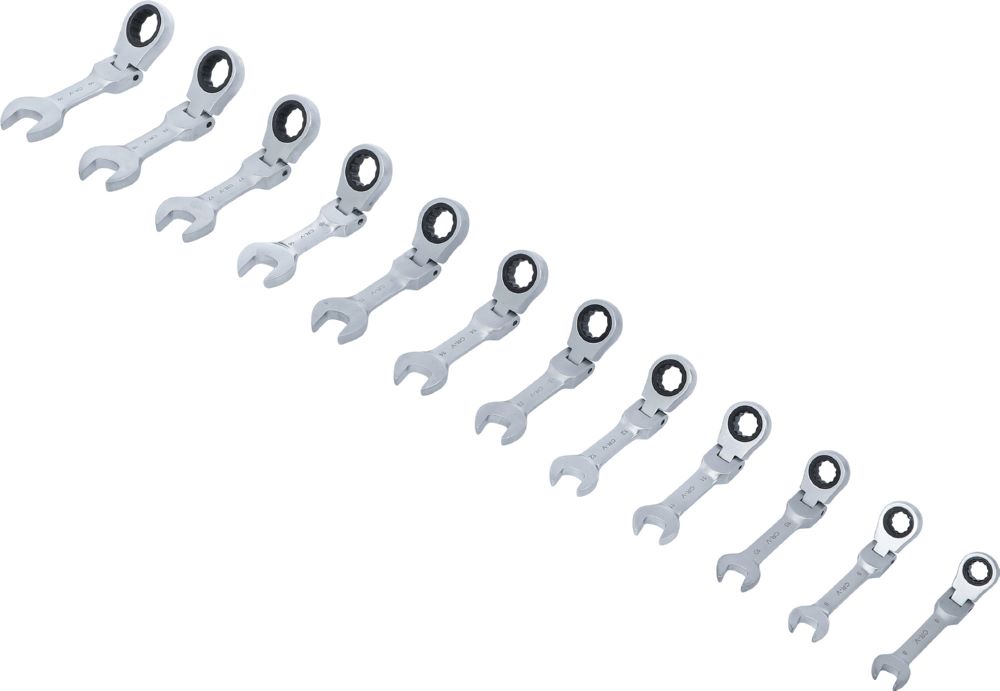 Produktbild BGS Ratschenring Maulschlüssel Satz 8 - 19 mm 12 teilig kurz abwinkelbar bild 2