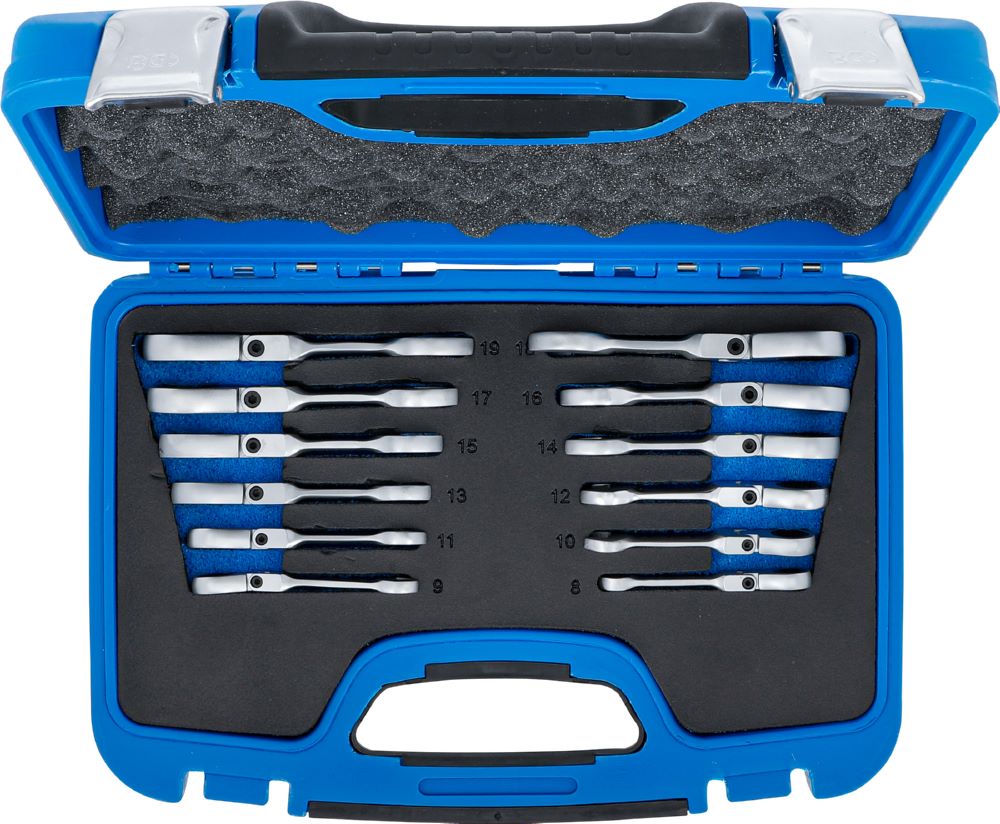 Produktbild BGS Ratschenring Maulschlüssel Satz 8 - 19 mm 12 teilig kurz abwinkelbar bild 5