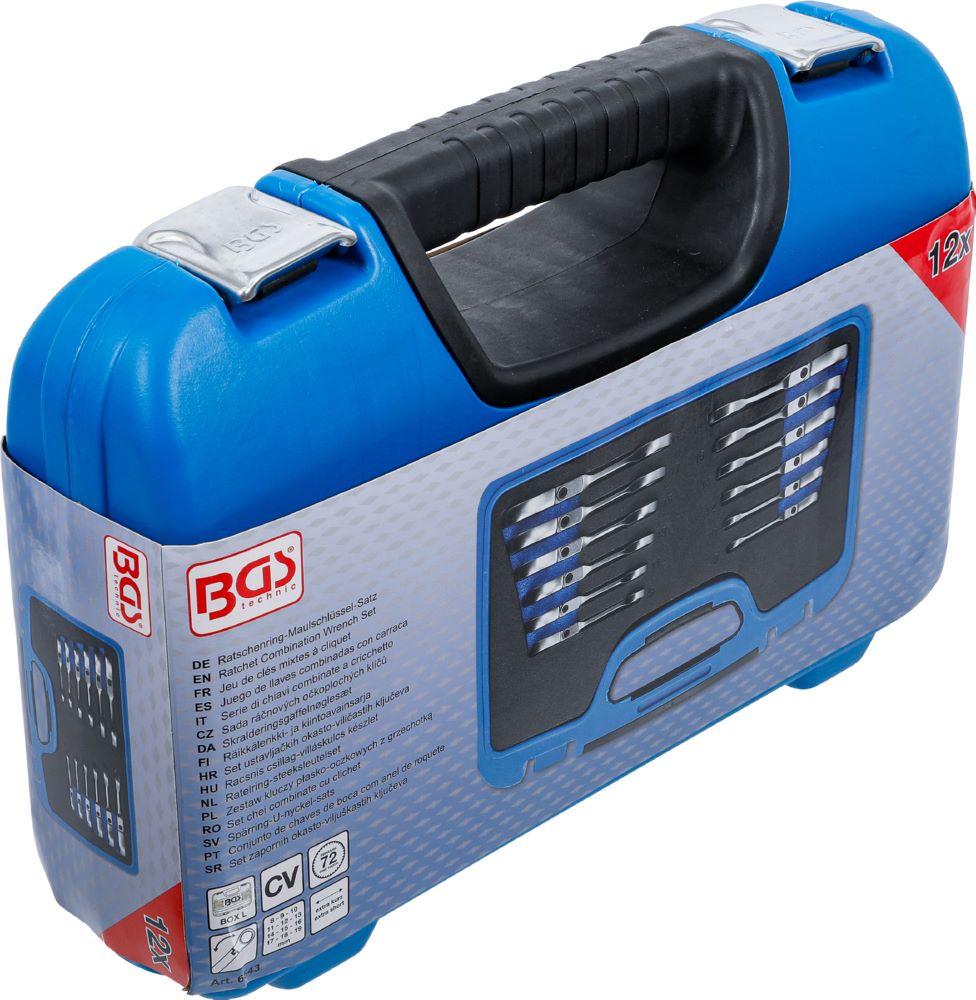 Produktbild BGS Ratschenring Maulschlüssel Satz 8 - 19 mm 12 teilig kurz abwinkelbar bild 9