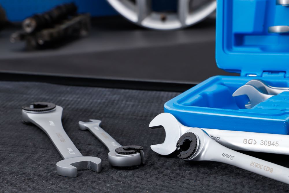 Produktbild BGS Ratschenring Maulschlüssel Schlüsselweite 8 - 17 mm Satz offen 9 teilig bild 2