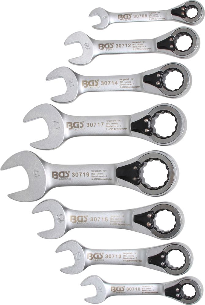 Produktbild BGS Ratschenring Maulschlüssel Satz 8 - 19 mm 8 teilig umschaltbar bild 2
