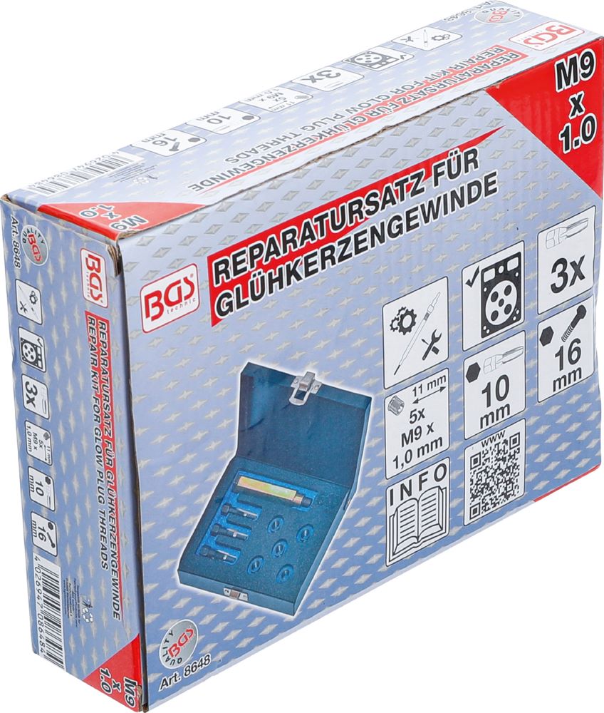 Produktbild BGS Reparatursatz für Glühkerzengewinde M9 x 1.0 bild 6