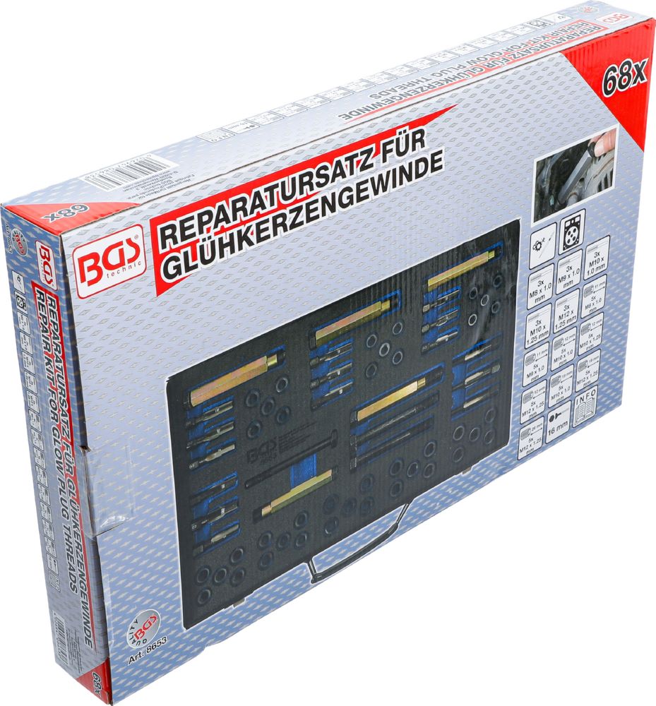 Produktbild BGS Reparatursatz für Glühkerzengewinde M8 - M9 - M10 - M12 bild 6