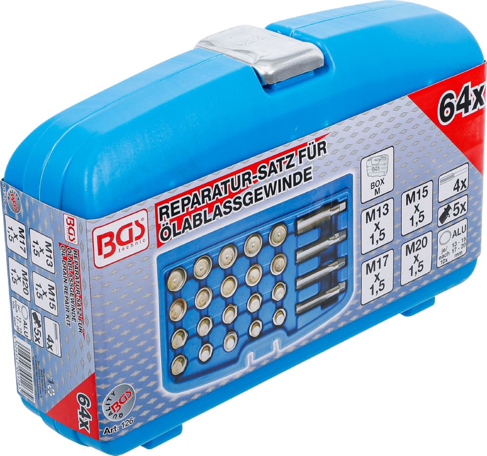 Produktbild Reparatursatz für Öl Ablass Gewinde 64 teilig bild 6