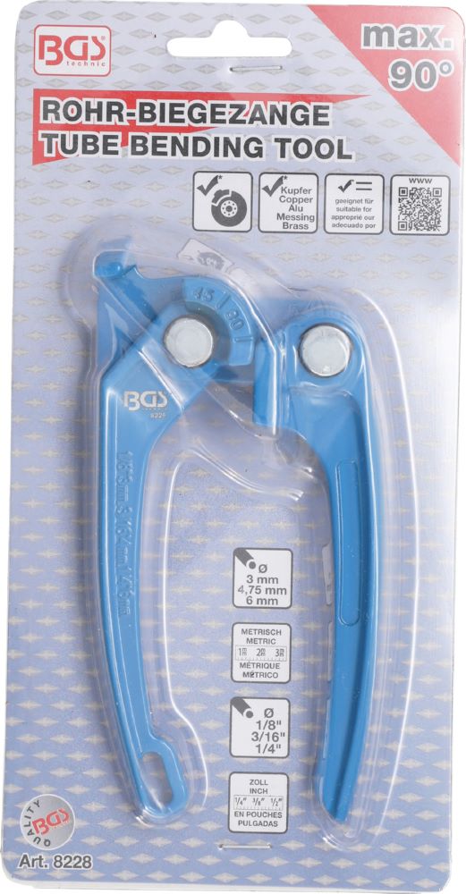 Produktbild BGS Rohr Biegezange für Rohr-Durchmesser 3 - 4,75 - 6 mm bild 3
