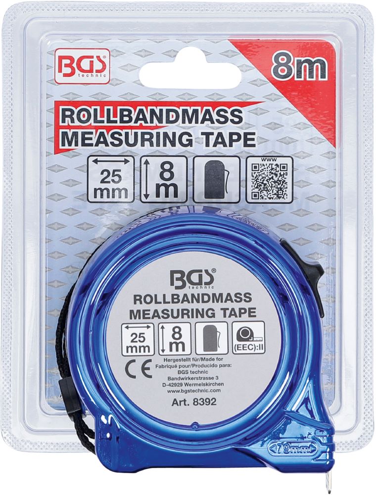 Produktbild BGS Rollbandmaß 25 mm x 8 m in Blau bild 3