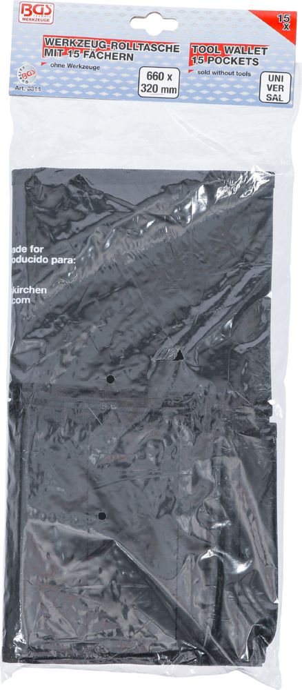 Produktbild Rolltasche für Werkzeug mit 15 Fächern 660 x 320 mm leer bild 4