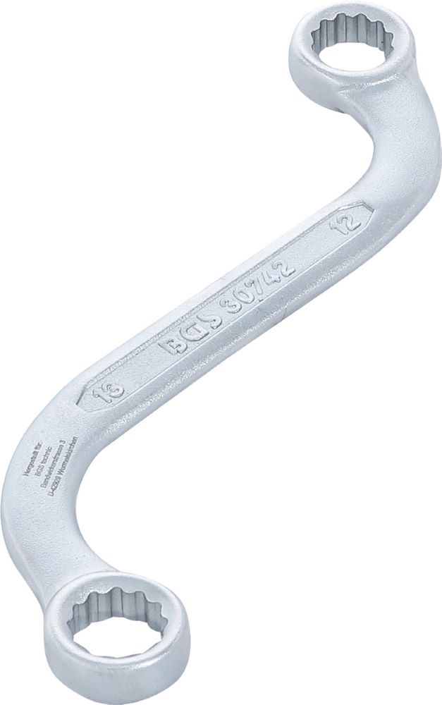 Produktbild BGS S-Form Doppel Ringschlüssel Zwölfkant 12 x 13 mm