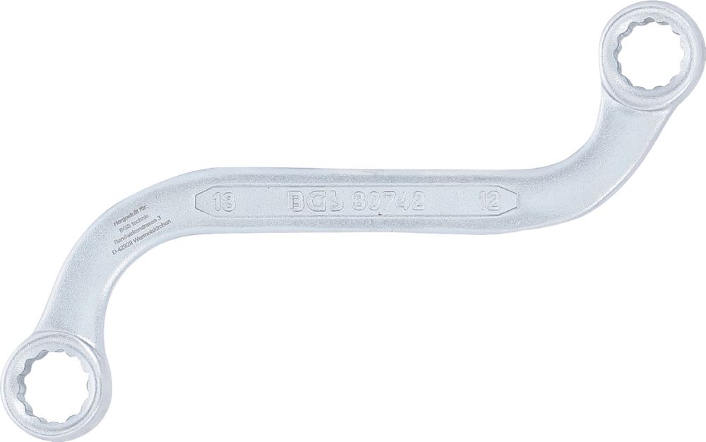 Produktbild BGS S-Form Doppel Ringschlüssel Zwölfkant 12 x 13 mm bild 3