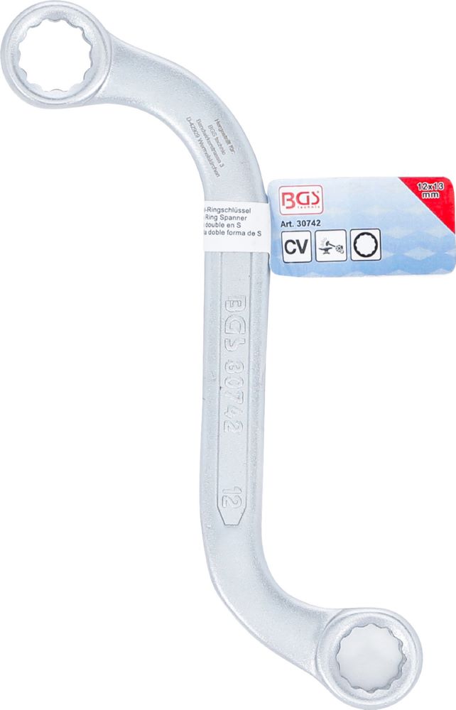 Produktbild BGS S-Form Doppel Ringschlüssel Zwölfkant 12 x 13 mm bild 4