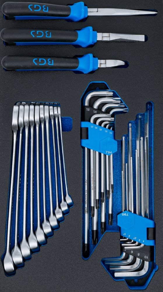 Produktbild BGS Schaumeinlage 2002 Maul-Ringschlüssel, Zangen und Winkelschlüssel 31 teilig bild 3