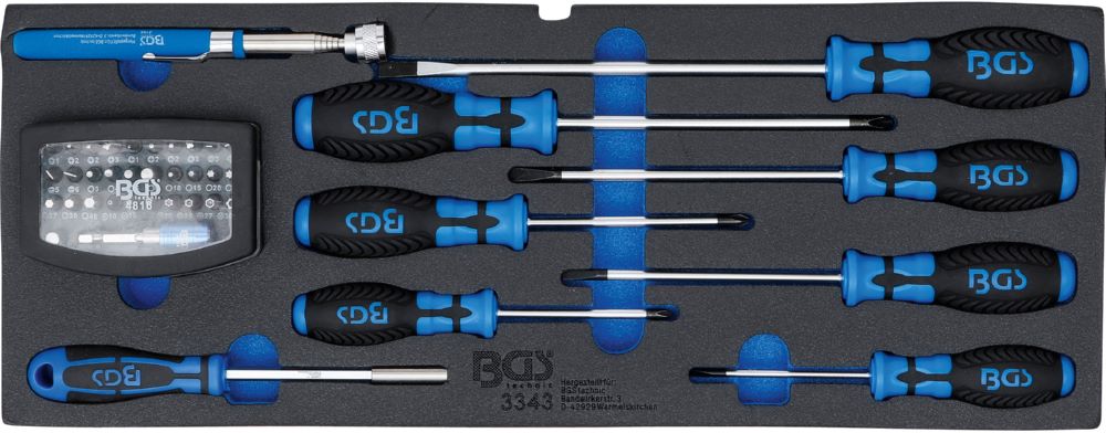 Produktbild BGS Schaumeinlage für Artik 3312 Schraubendreher, Bitsatz und Magnetheber 41 teilig