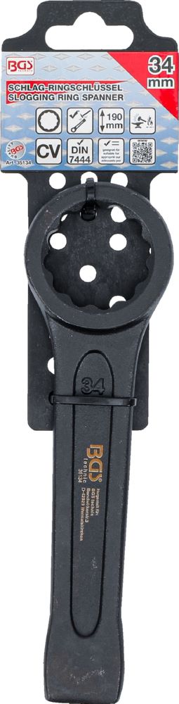 Produktbild BGS Schlag Ringschlüssel 34 mm bild 2
