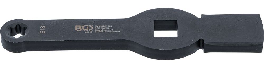Produktbild BGS Schlag Ringschlüssel E18 E-Profil für Torx mit 2 Schlagflächen