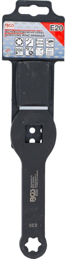 Produktbild BGS Schlag Ringschlüssel E20 E-Profil für Torx mit 2 Schlagflächen bild 2