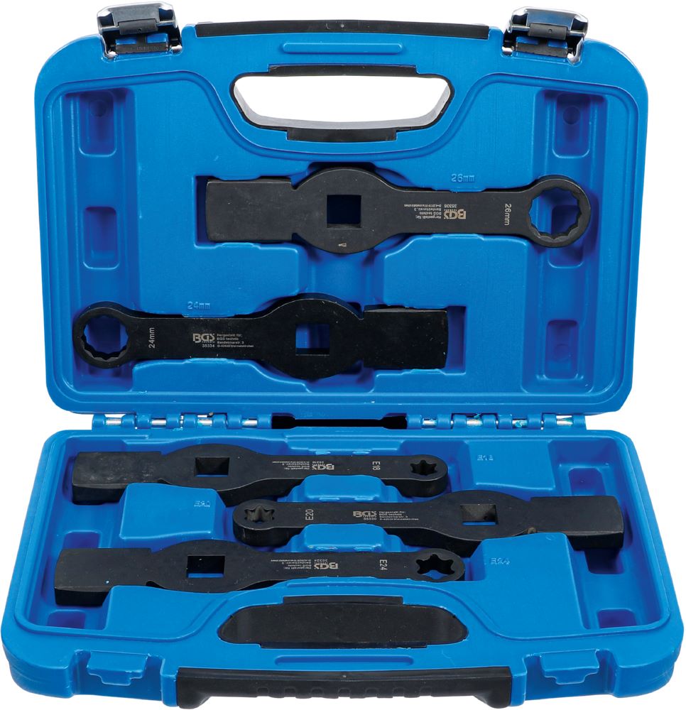 Produktbild BGS Schlag Ringschlüssel Satz Zwölfkant E-Profil 5 teilig Torx