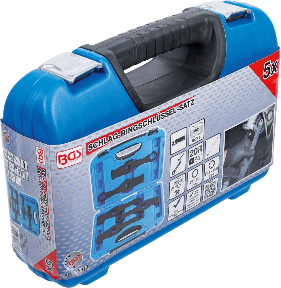 Produktbild BGS Schlag Ringschlüssel Satz Zwölfkant E-Profil 5 teilig Torx bild 7