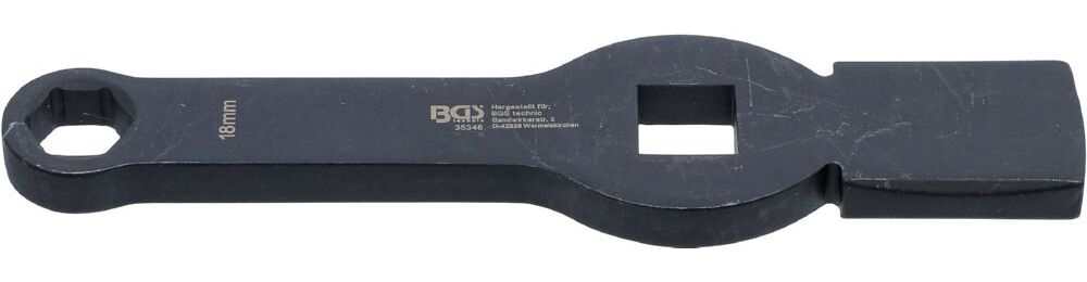 Produktbild BGS Schlag Ringschlüssel 18 mm Sechskant mit 2 Schlagflächen