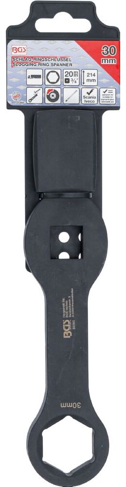 Produktbild BGS Schlag Ringschlüssel 30 mm Sechskant mit 2 Schlagflächen bild 2