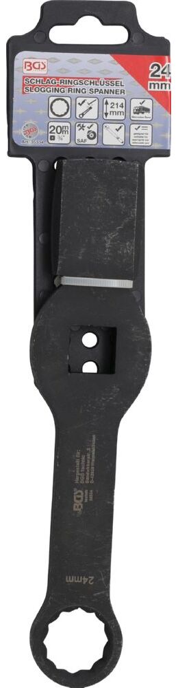 Produktbild BGS Schlag Ringschlüssel 24 mm Zwölfkant mit 2 Schlagflächen bild 2
