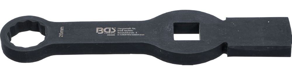 Produktbild BGS Schlag Ringschlüssel 26 mm Zwölfkant mit 2 Schlagflächen bild 1