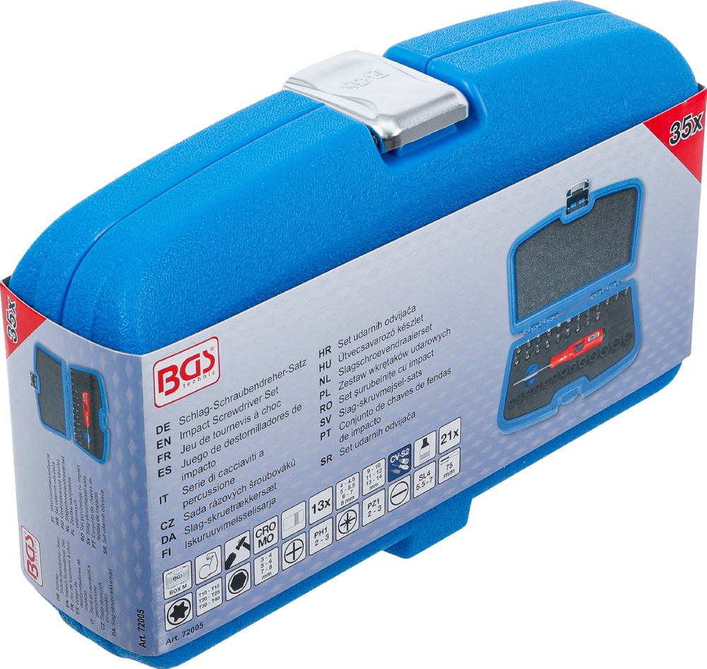 Produktbild BGS Schlag Schraubendreher Satz Abtrieb Außenvierkant 6,3 mm 1/4 Zoll 36 teilig bild 8