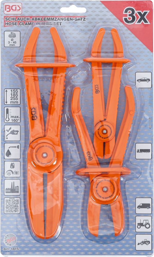 Produktbild BGS Schlauch Abklemmzangen Satz 155 - 255 mm 3 teilig bild 5