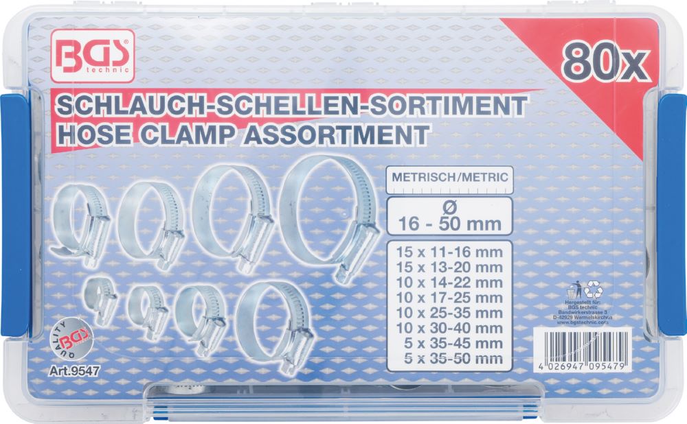 Produktbild Schlauch Schellen Sortiment 80 teilig bild 2