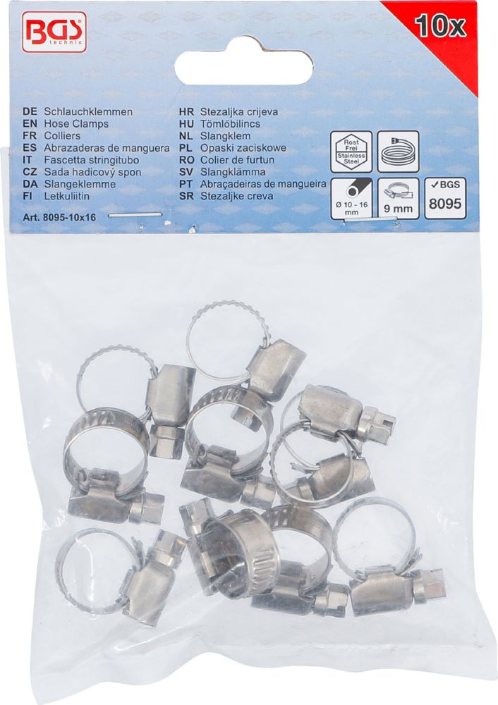 Produktbild Schlauchklemmen rostfrei 10 x 16 mm 10 teilig bild 4
