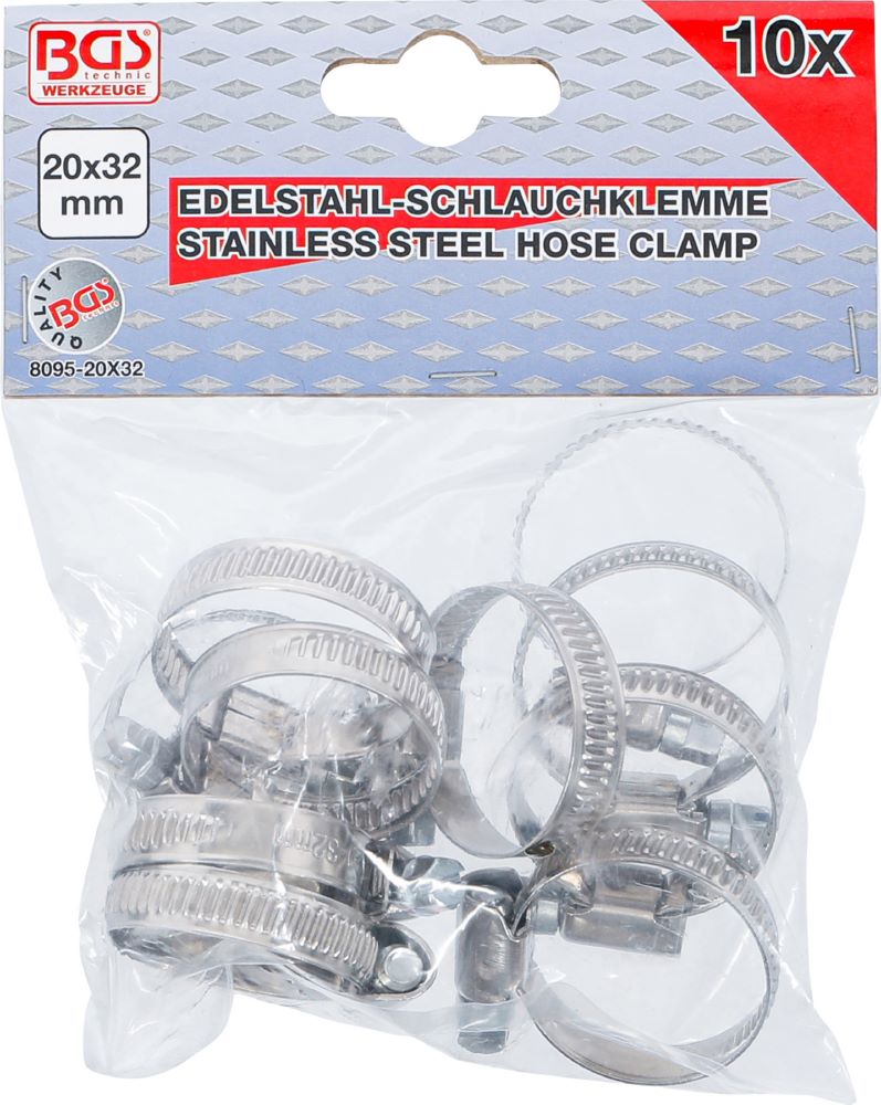 Produktbild Schlauchklemmen rostfrei 20 x 32 mm 10 teilig bild 3