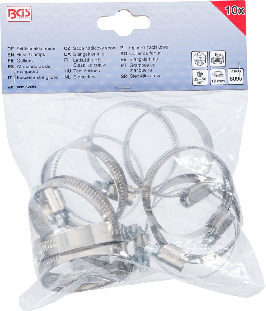 Produktbild Schlauchklemmen rostfrei 32 x 50 mm 10 teilig bild 3