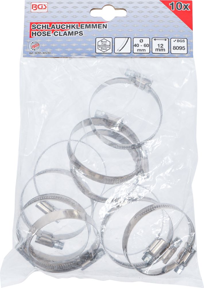 Produktbild Schlauchklemmen rostfrei 40 x 60 mm 10 teilig bild 3