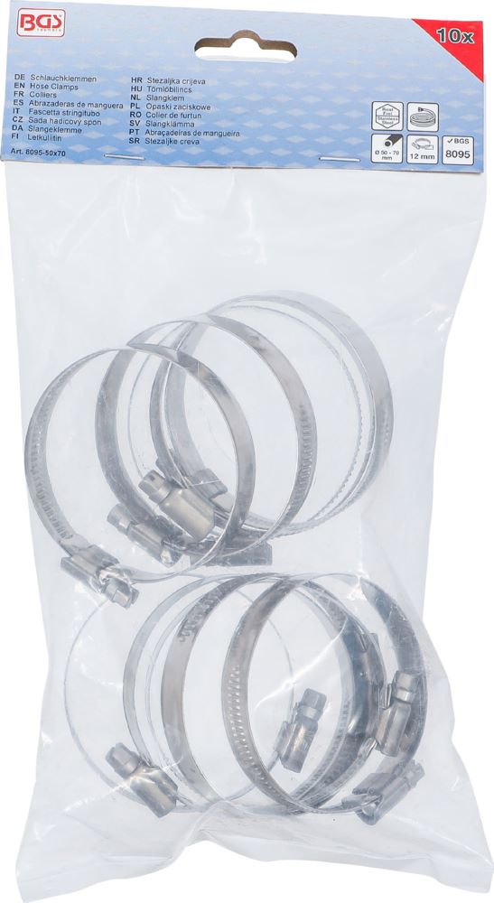 Produktbild Schlauchklemmen rostfrei 50 x 70 mm 10 teilig bild 4