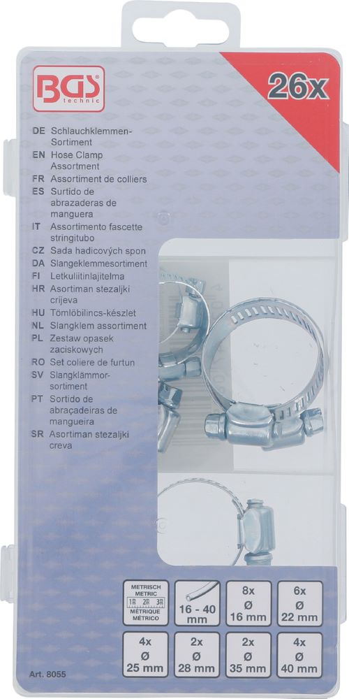 Produktbild Schlauchklemmen Sortiment Durchmesser 16 - 40 mm 26 teilig bild 3