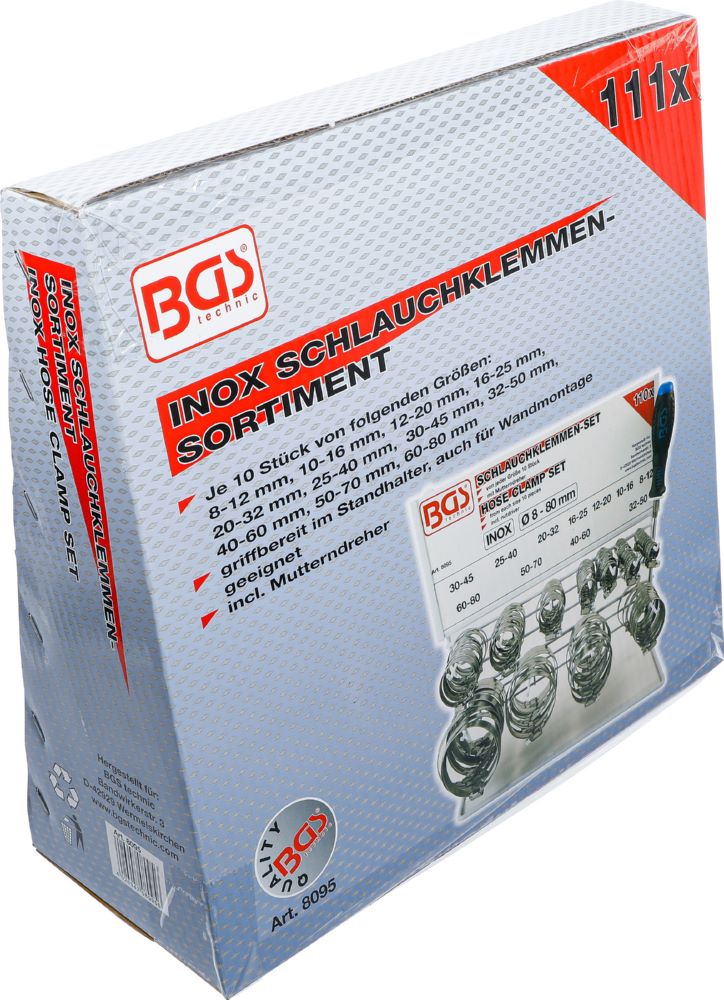 Produktbild Schlauchklemmen Sortiment rostfrei auf Tafel 111 teilig bild 7