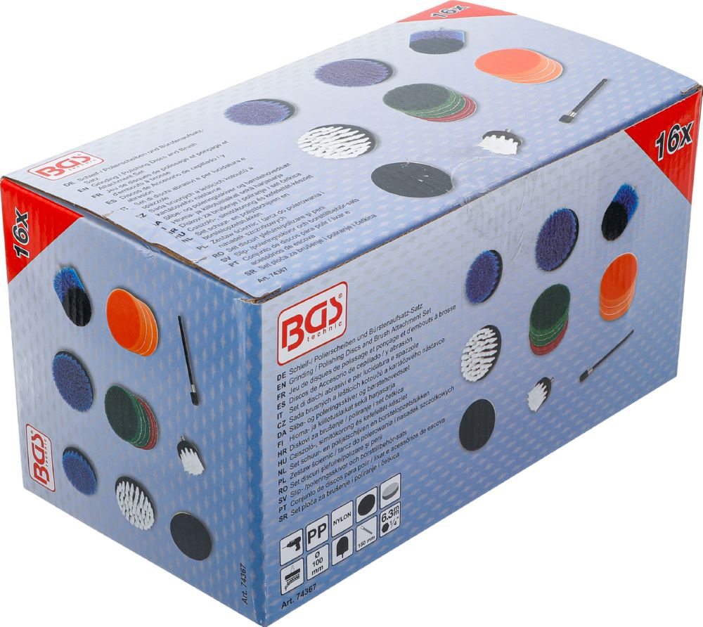 Produktbild Schleif-/ Polierscheiben und Bürstenaufsatz Satz für Bohrmaschinen 16 teilig bild 7