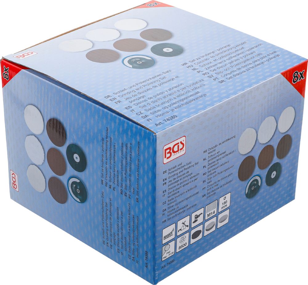 Produktbild Schleif- und Polierscheiben Satz Durchmesser 180 mm 8 teilig bild 4