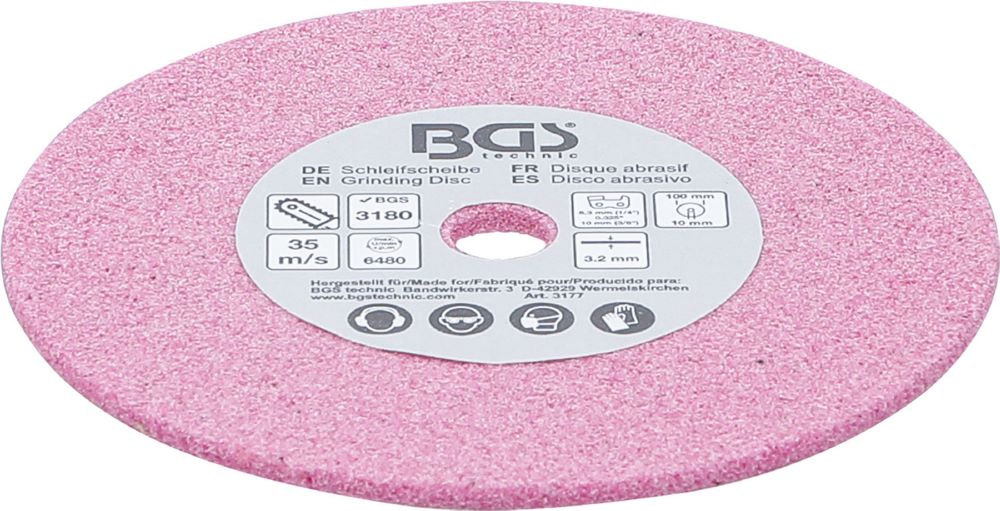 Produktbild Schleifscheibe für Artikel 3180 Durchmesser 100 x 3,2 x 10 mm bild 2