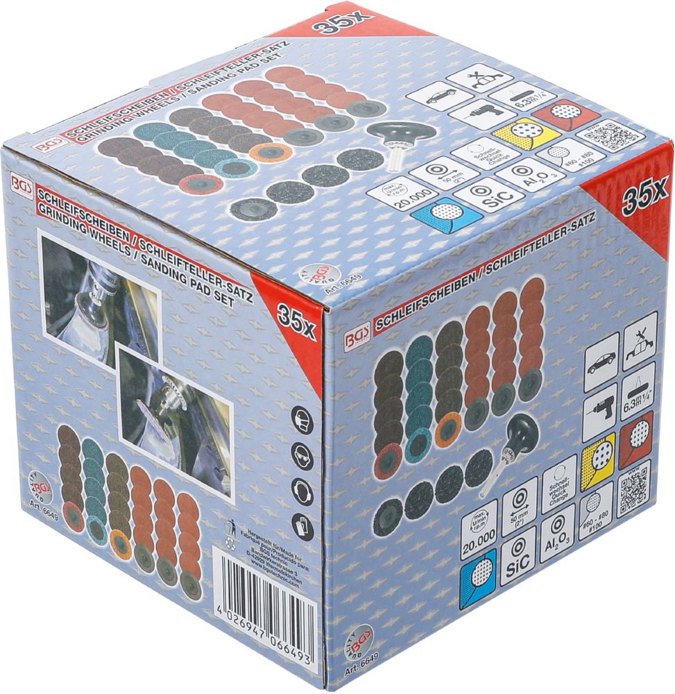 Produktbild Schleifscheiben / Schleifteller Satz Durchmesser 50 mm 35 teilig bild 3