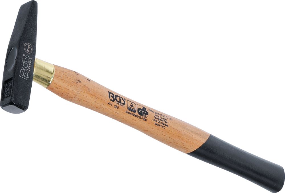 Produktbild BGS Schlosserhammer Holz Stiel 100 gramm DIN 1041 bild 1