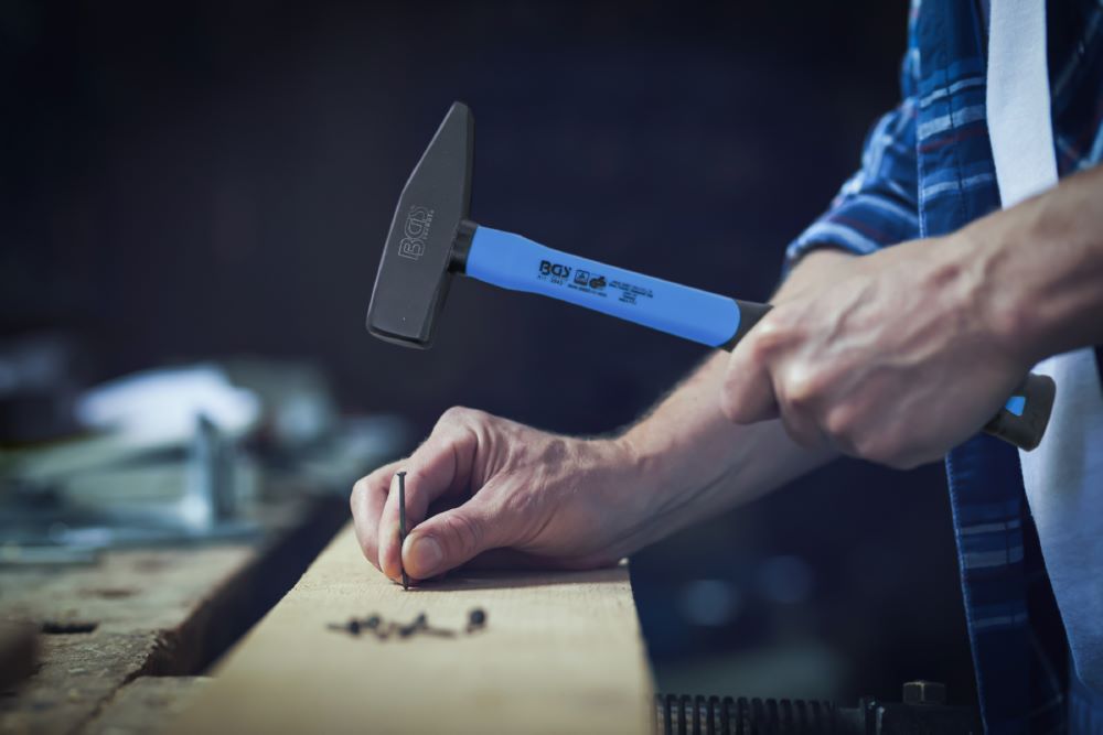 Produktbild BGS Schlosserhammer Satz Fiberglasstiel 300 / 500 / 800 g 3 teilig DIN 1041 bild 2