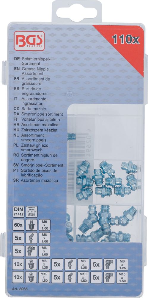 Produktbild Schmiernippel Sortiment 110 teilig bild 3