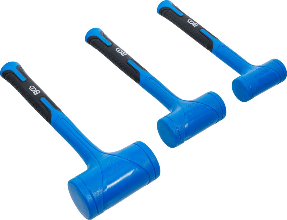 Produktbild BGS Schonhammer Satz rückschlagfrei 47 / 55 / 65 mm 450 / 765 / 1275 g 3 teilig bild 2