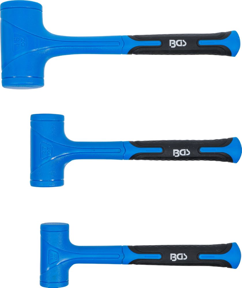 Produktbild BGS Schonhammer Satz rückschlagfrei 47 / 55 / 65 mm 450 / 765 / 1275 g 3 teilig bild 5