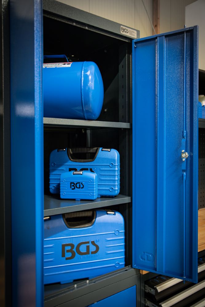 Produktbild BGS Schrankwand System 6 Module Kompakt mit Massivholz Arbeitsplatte bild 3