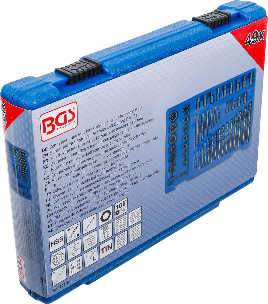Produktbild Schrauben und Mutternausdreher mit Linksbohrer Satz 2 - 18 mm 49 teilig bild 6